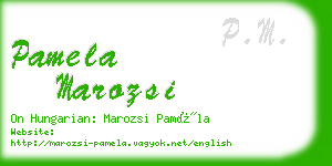 pamela marozsi business card